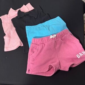 4T Kids Pink, Black, and Blue Shorts Bundle